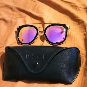 DIFF Eyewear Pink Polarized Sunglasses